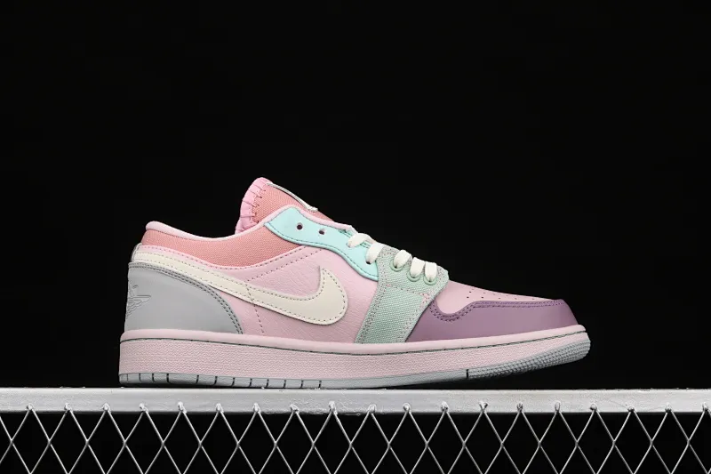 All categories Air Jordan Jordan series basketball shoes Air Jordan 1 Low Air Jordan Low SE AJ1 Joe 1 color stitching candy low-top basketball shoes DJ5196-615